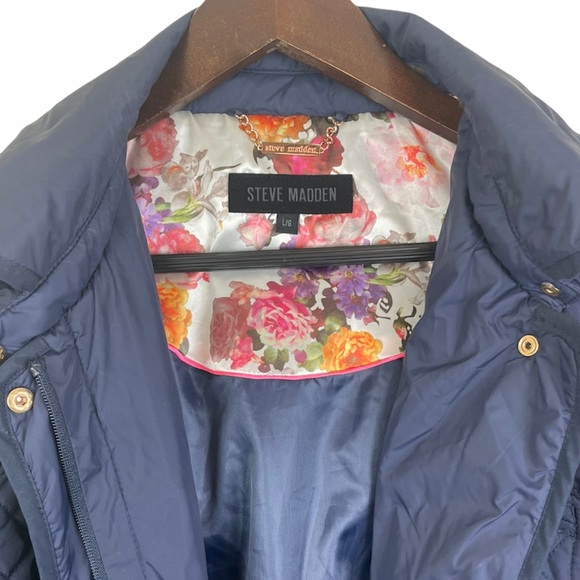 Steve Madden Quilted Coat Size Large - Picture 3 of 6